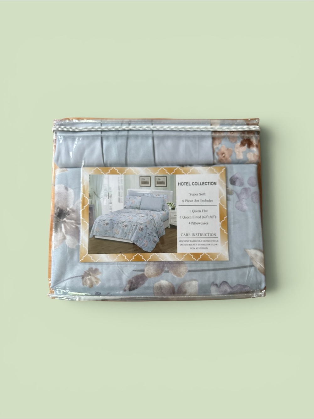 Hotel Collection Light Blue Floral Comforter Set
